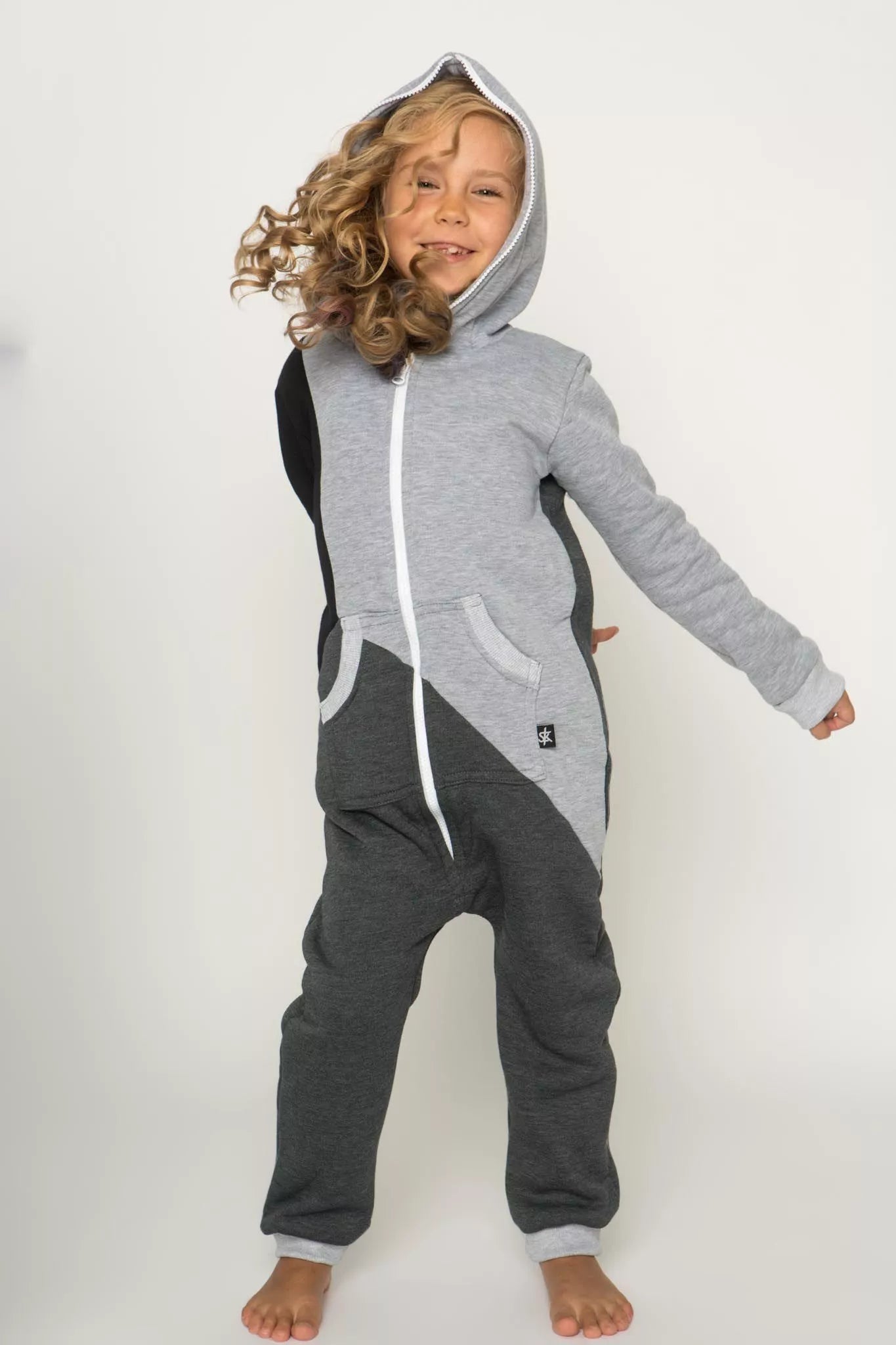 Sofa Killer trispalvis vaikiškas kombinezonas Grey