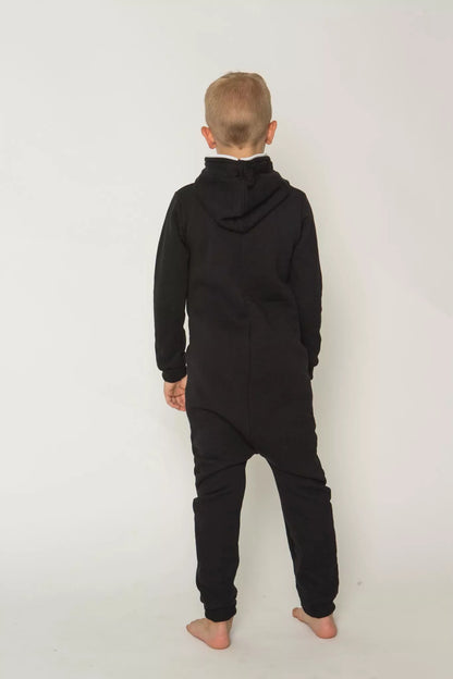 Sofa Killer juodas vaikiškas kombinezonas su juodais rankogaliais