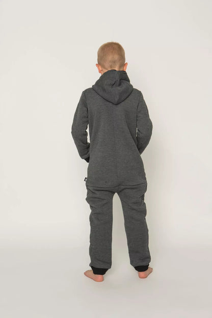Sofa Killer grafito spalvos vaikiškas kombinezonas su užtrauktuku nugaroje