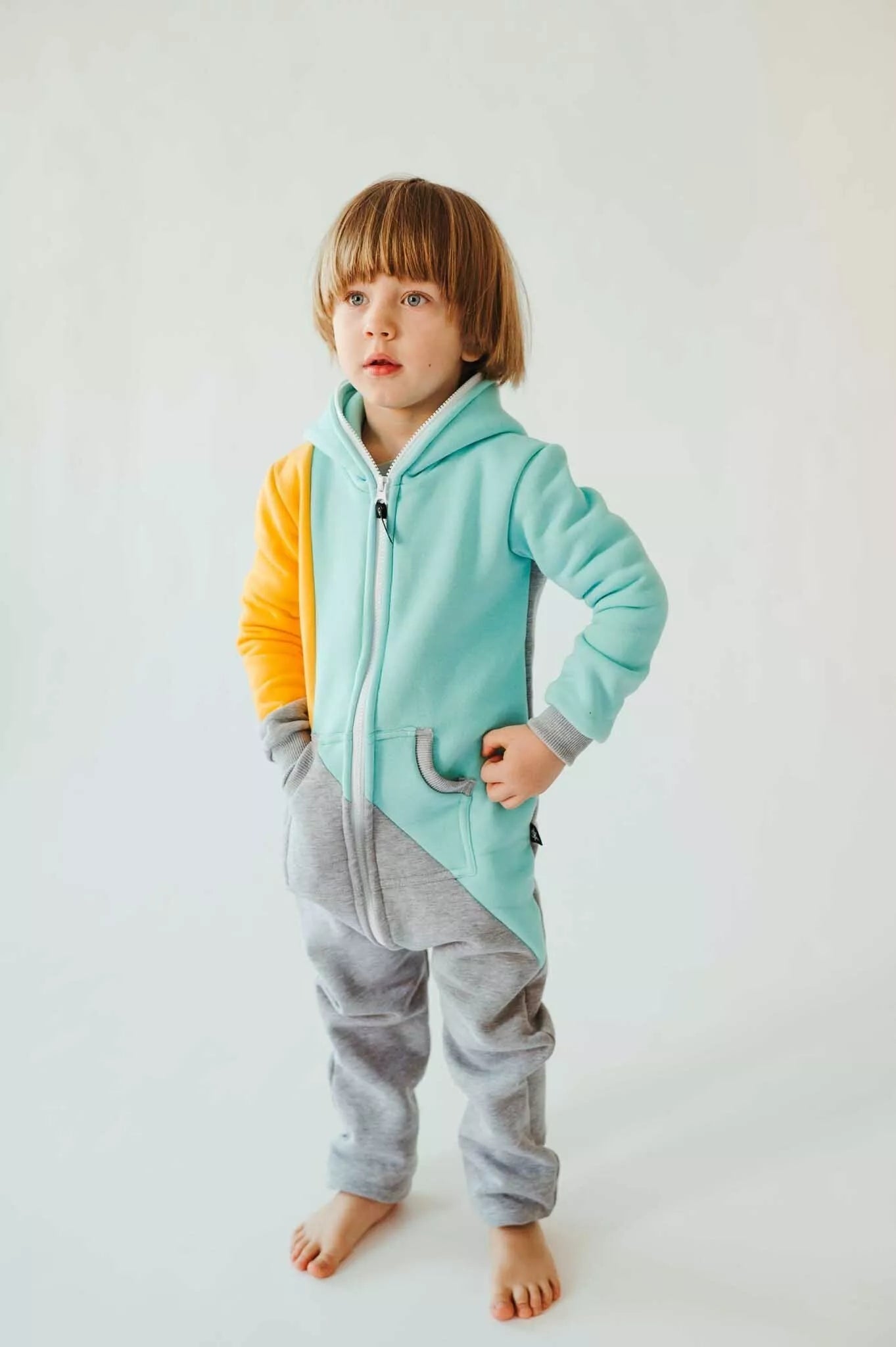 Sofa Killer trispalvis vaikiškas kombinezonas Mint