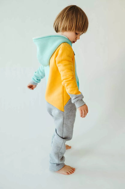 Sofa Killer trispalvis vaikiškas kombinezonas Mint