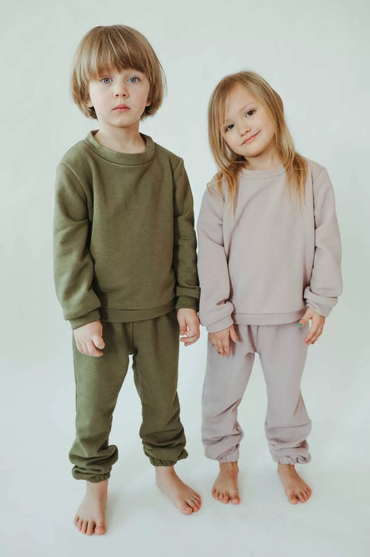 Sofa Killer alyvuogių spalvos vaikiškos kelnės Olive